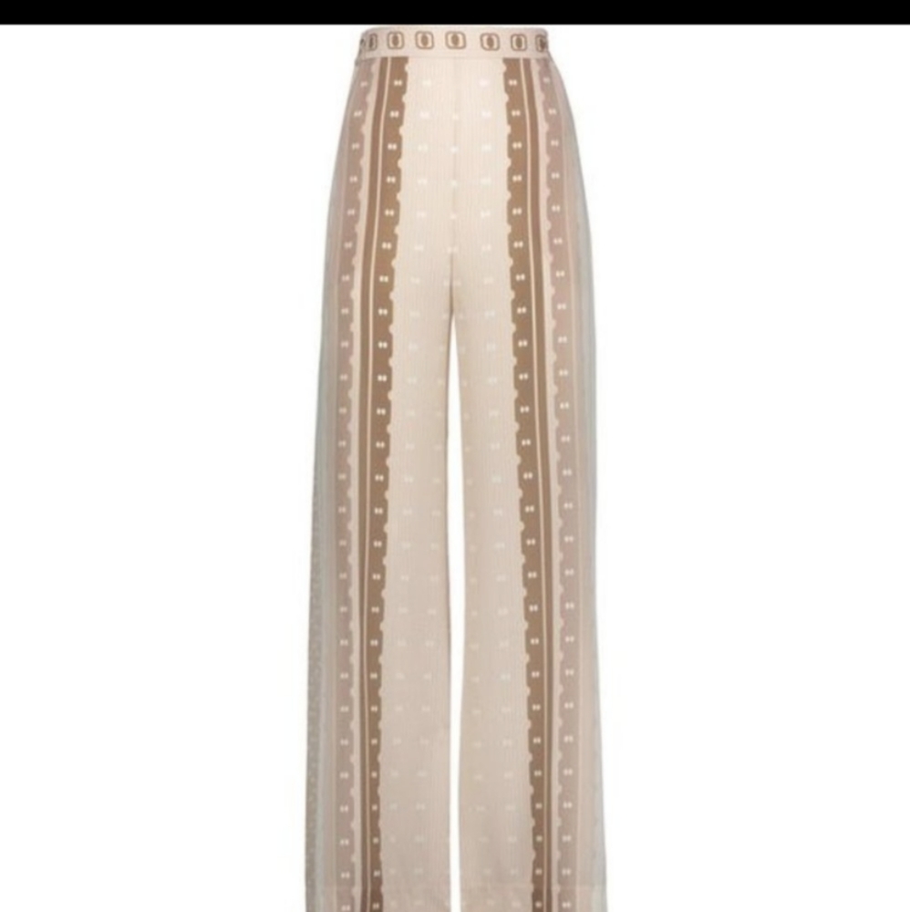 Jonathan simkhai silk print wide leg pants